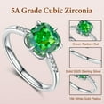 thumbnail image 2 of Aurora&Fiori 2CT Radiant Cut Engagement Rings, Blue/Green/Yellow Gemstone High Carbon CZ Rings,925 Sterling Silver 18K White Gold Plated,Cubic Zirconia Promise Ring for Wedding,Daily, 2 of 6