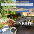 thumbnail image 6 of Spaco 10' Solar LED Lighted Patio Market Umbrella Shade Tilt Adjustment Crank-Beige, Patio Offset Umbrella with Easy Tilt Adjustment, Outdoor Cantilever Hanging Umbrella, Sunshade Umbrella Canopy, 6 of 6