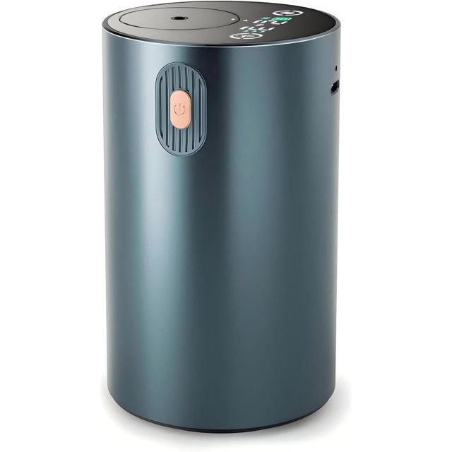 Huachuang Waterless Diffusers for Essential Oils: Portable Car & Home Diffuser Scent Air Machine Aromatherapy Atomizing Diffuser 1/2/4/6H/Time Off 8 Mist Level for Room Office Bedroom(Grey)