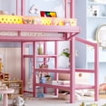 thumbnail image 5 of Bellemave Full Size Loft Bed with Slide and Staircase, Metal Loft Beds with USB Port and LED Light, House Bed Frame with Storage and Play Space (Full,Black), 5 of 9