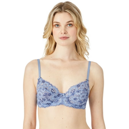 

Adored by Adore Me Women’s Chelsey Floral Lace Unlined Underwire Bra