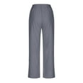thumbnail image 5 of Wlynlyn Cotton Linen Shorts for Women Knee Length Shorts Drawstring Elastic Waist Summer Casual Shorts with Pockets Loose Fitted, 5 of 6