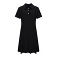 thumbnail image 5 of SUYIDA Girls Flutter Sleeve Solid Color Dress, Lace with Side Pockets, Lightweight Everyday Casual Swing Dress for Girls, 5 of 6