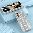 thumbnail image 6 of Dteck Slim Case for Samsung Galaxy Z Fold 5 5G, Shockproof Patterned Hinge Protection Plating Clear Hard PC Back Cover with Screen Protector,Silver, 6 of 7