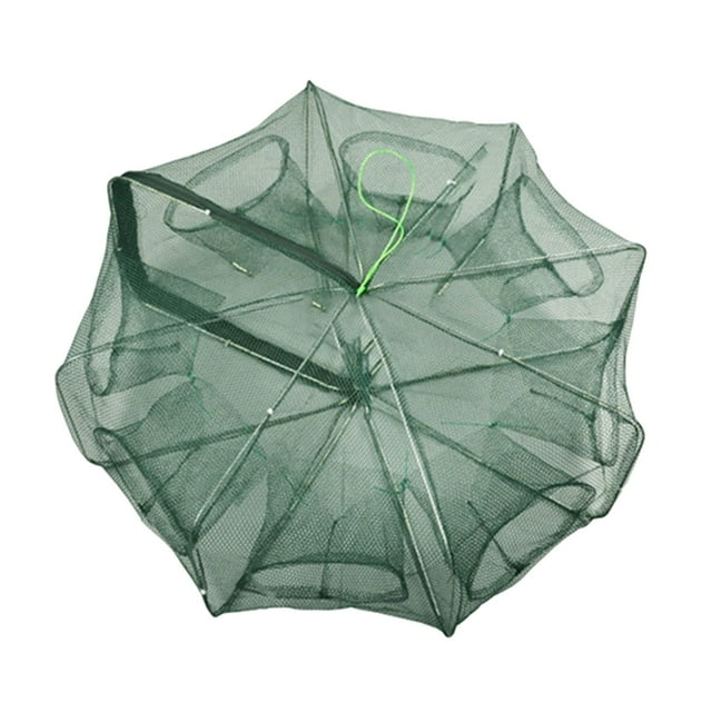 Red de pesca plegable, 1 pieza, de red para Picnic, , pececillo, cangrejo 8 hoyos Zulema Red de pesca plegable