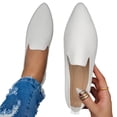 thumbnail image 4 of Miluxas Women's Mesh Flats Shoes Pointed-Toe Dress Shoes for Women Flats Comfortable Flats White 9.5(43), 4 of 8