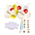 thumbnail image 1 of 20 piezas de huevos de Pascua blancos para pintar, adornos colgantes, juguetes para dibujar y pintar Doble cara, 1 of 9