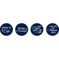 thumbnail image 2 of Darling Souvenir Pack of 190 Pcs Hanukkah Jewish Stickers Candy Chocolate Labels-Navy Blue & White, 2 of 2