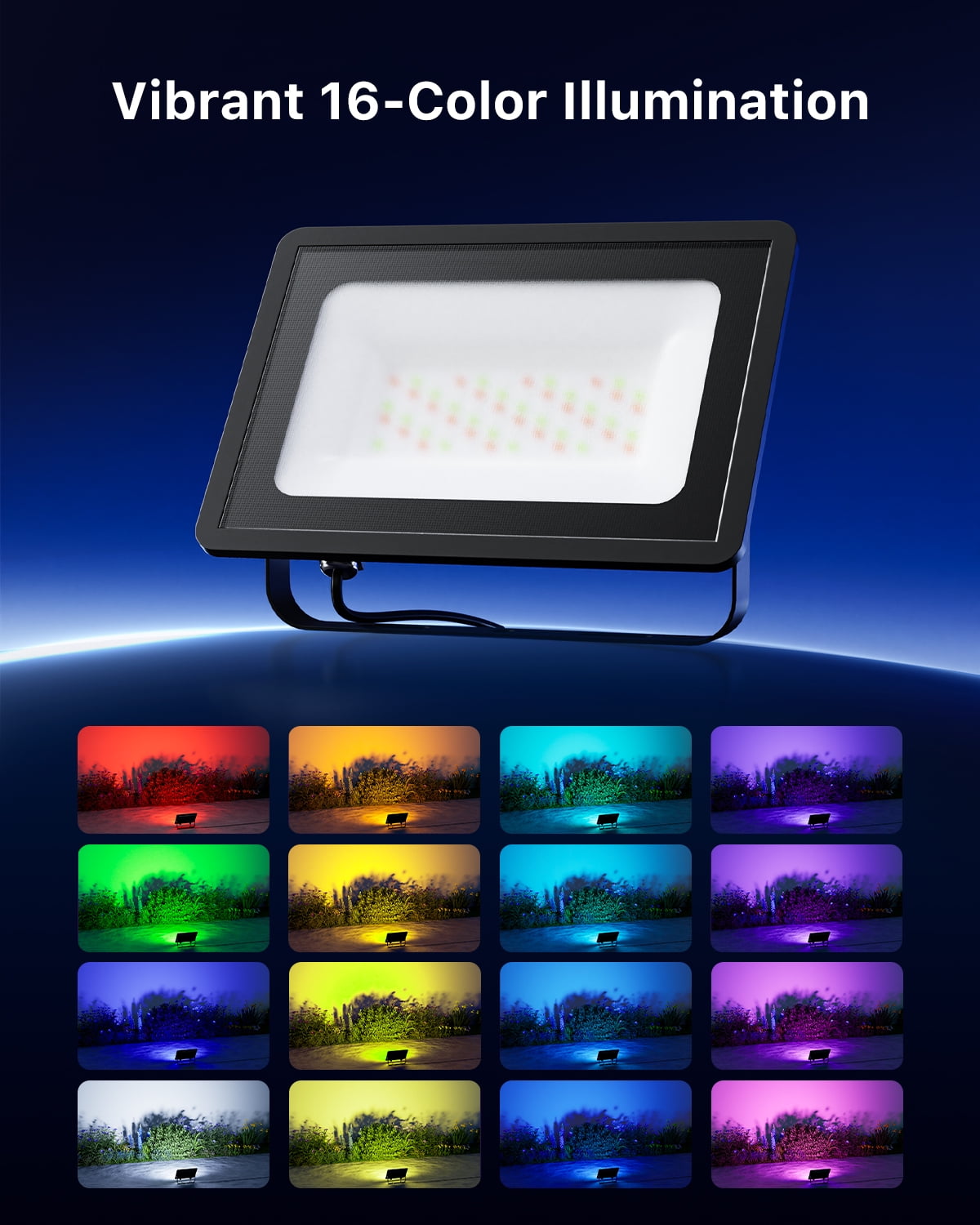 2 Pack 50W Led Flood Lights 500W Equi Color Change with Remote Waterproof 16 Multicolor Lamp Indoor Outdoor Up Lighting for Wall Decoration, Garden