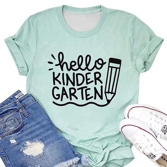 LUOGENLI T-shirts pour Femme pour Femmes T-Shirt Décontracté à Lettres Graphique Col Rond Manches Courtes T-Shirt Haut 4TG T-shirts pour Femmes T-shirts Graphiques Fête de la Saint-Patrick Vert Menthe G