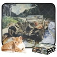 thumbnail image 2 of Qxltty Ancient Cars Cat litter Pads Pet Set of 2 Diaper Mats Center Anti-leakage Layer Absorbent Soft and Comfortable, 2 of 7