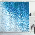 thumbnail image 1 of Ambesonne Geometric Shower Curtain, Digital Ombre Mosaic, 69"Wx75"L, Dark Blue and White, 1 of 3