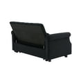 thumbnail image 5 of 55" Pull Out Sleeper Sofa Bed,3 in 1 Convertible Sleeper Loveseat Couch Modern 2 Seater Velvet Sofa Bed with Adjustable Backrest and Lumbar Pillows for Apartment Office Living Room,Black, 5 of 7
