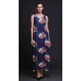 thumbnail image 2 of Bimba Robe Longue Sans Manches à Bretelles Spaghetti Imprimée Florale en Rayonne pour Femmes - TTTG, 2 of 4