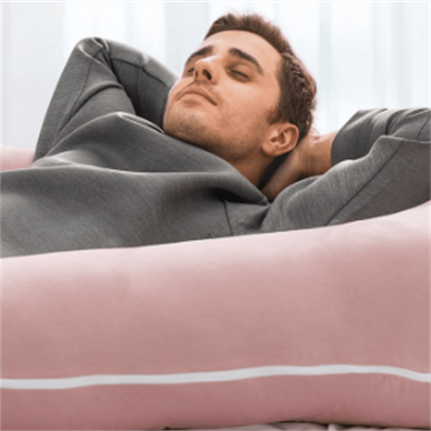 Pregnancy Pillows for Sleeping, Cooling U Shaped Body Pillow, Maternity Pillow for Pregnant Women with Silky Soft Cover, Pink