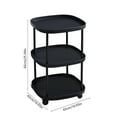 thumbnail image 5 of YOTQUSKI 3 Tier Table with Wheels, Accent Table, End Tables, Side Tables for Living Room, Plastic Waterproof Concise Rectangle End Table for Living Room, Bedroom, Patio, 5 of 5