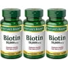 Nature's Bounty Biotin Rapid Release Softgels, 10000 mcg, Original, 120 Ct (3 pack)