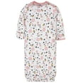thumbnail image 2 of Gerber Baby Girls Lap Shoulder Gowns with Mitten Cuffs, 4-Pack, Preemie-0/6M, 2 of 7