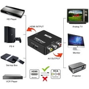 Digitnow, HDMI to RCA, 1080p HDMI to AV 3RCA CVBs Composite Video Audio Converter Adapter Supports PAL/ NTSC