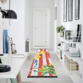 thumbnail image 4 of Yayeee Runner Rug for Bedroom 2'x6' Machine Washable Hallway Non Slip Mat, Striped Lemon, 4 of 8
