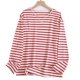 thumbnail image 1 of Tangada 2022, camiseta de algodón a rayas de alta calidad para mujer, camisetas de manga corta con cuello redondo, camiseta informal para mujer, ropa de calle Top 6D94 Tan Jianjun unisex, 1 of 2