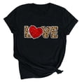thumbnail image 1 of Pisexur Valentines Day T-shirt Top Femmes Imprimé Manches Courtes Haut Manches Courtes Col Rond Haut Chemise, 1 of 2