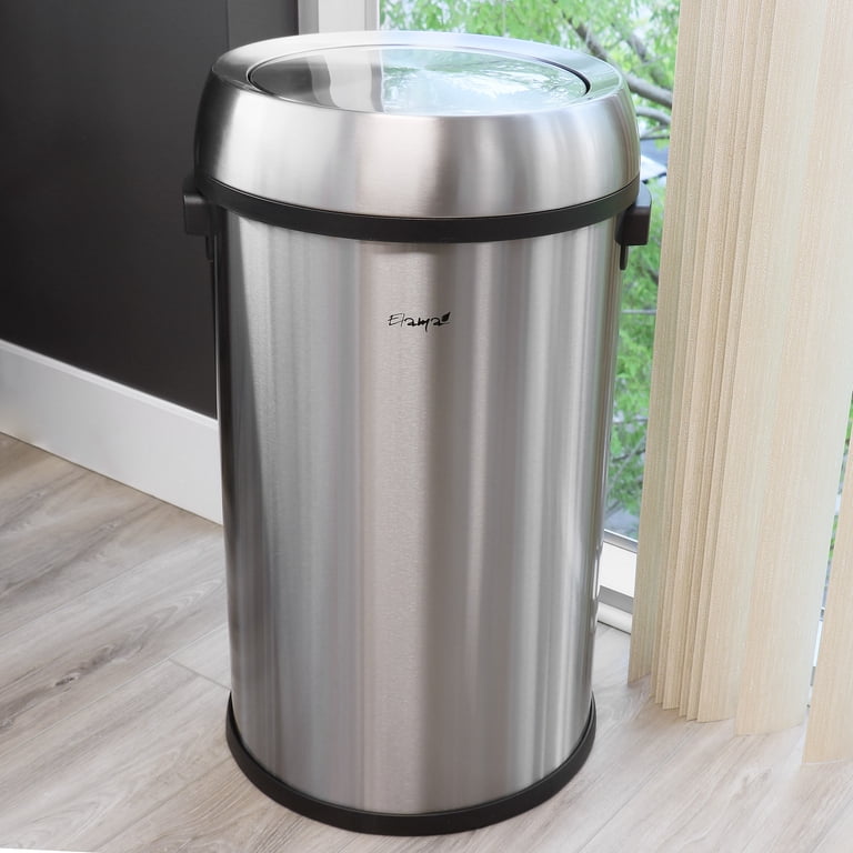 Elama 65 Liter Large 17 Gallon Swing Lid Stainless Steel