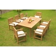 thumbnail image 4 of Grade-A Teak Dining Set: 8 Seater 9 Pc: 83" Rectangle Table And 8 Devon Arm Chairs Outdoor Patio WholesaleTeak #WMDSWVm, 4 of 4