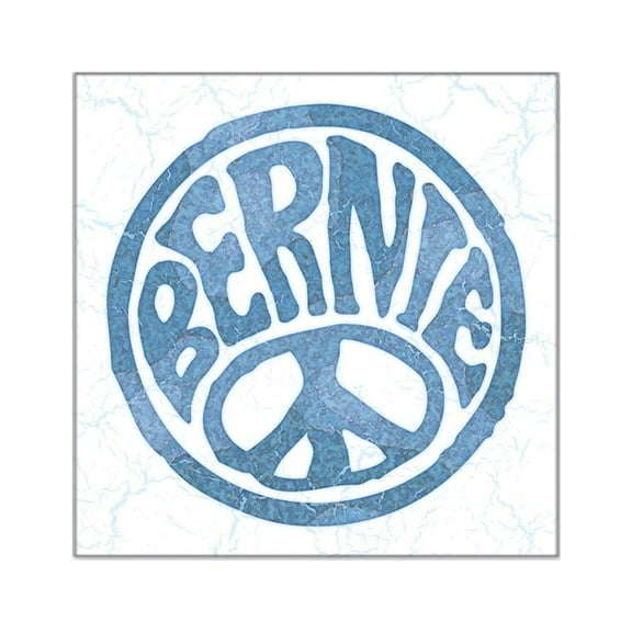 CafePress - 60S Peace Bernie Square Sticker 3 X 3 - Square Sticker 3" x 3"