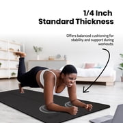 Gogokiwi Extra Wide Yoga Mat for Men Women (72L x 36W x 1/4 Thick) Non Slip Fitness & Exercise Mat with Alignment Marks for Yoga, Pilates, Floor Workouts