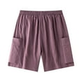 thumbnail image 1 of JXMVOJ Men's Summer Cotton Twill Work Shorts | Elastic Waist Adjustable Drawstring Multi-Scene Casual Pants, 1 of 2