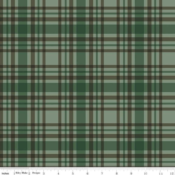 Lets Get Lost in the Woods Plaid Green