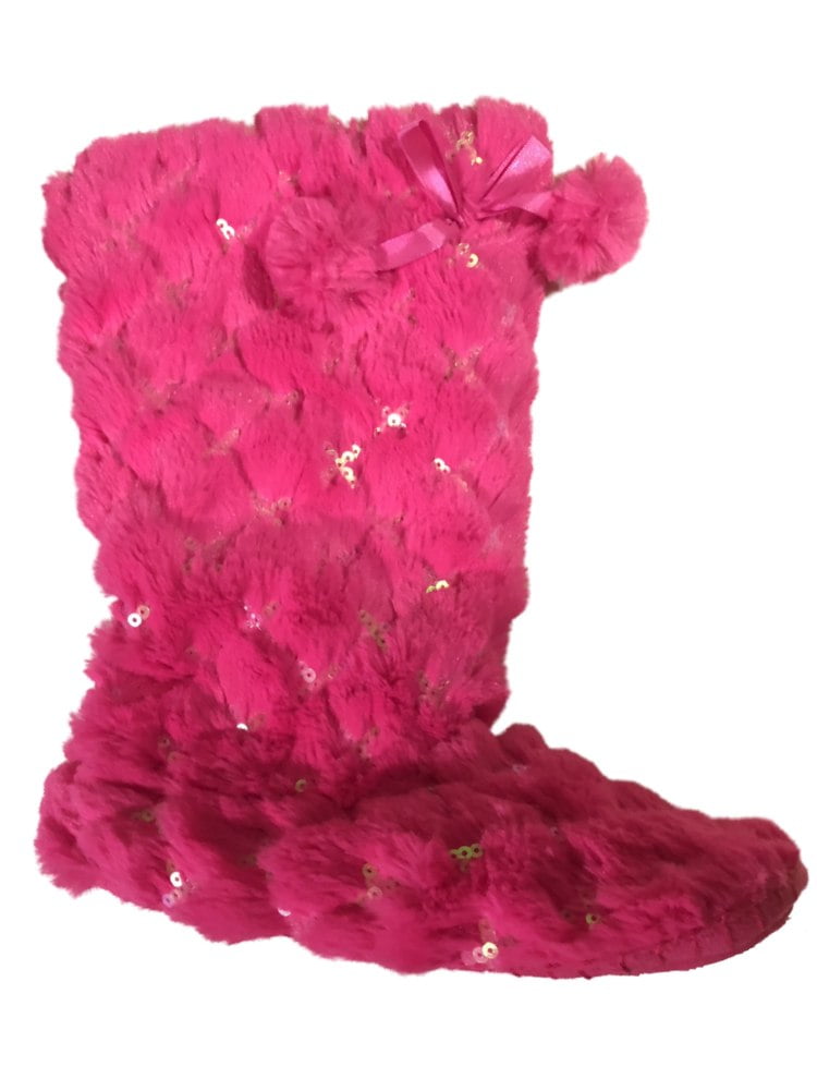 pink sequin slippers