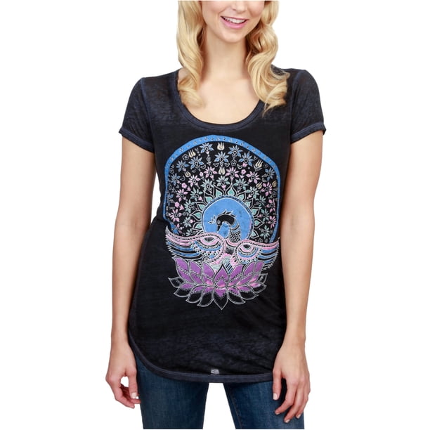 Camiseta Gráfica Lucky Brand para Mujer Amor de Cisne Azul Talla Mediana