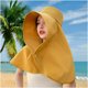 thumbnail image 4 of Sombrero de pescador de verano con protección solar integrada para hombros y cuello, sombrero de gran tamaño para ciclismo, sombrero para el sol, 4 of 5
