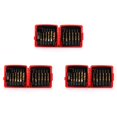 thumbnail image 1 of Titanium Combination Drill Tap Bit Set 39PCS SAE and Metric Tap Bits Kit for Screw Thread Drilling Tapping Deburring, 1 of 5