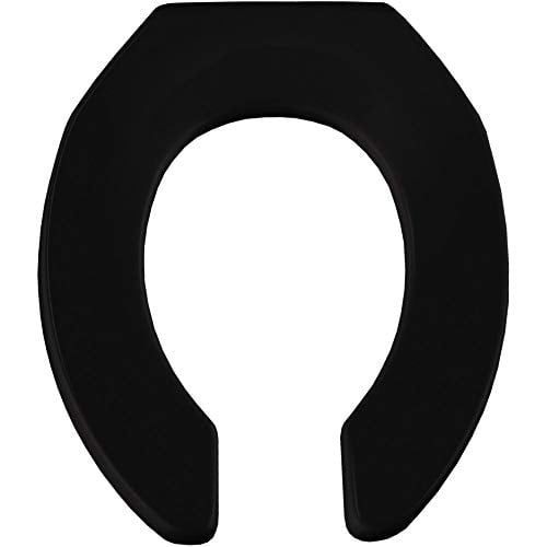 BEMIS 955SSCT 047 Commercial Heavy Duty Open Front Toilet Seat without Cover will Never Loosen & Reduce Call-backs, ELONGATED, Plastic, Black