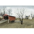 thumbnail image 2 of Jacobs, Billy 32x23 White Modern Wood Framed Museum Art Print Titled - Red Bridge at Pool Forge, 2 of 4