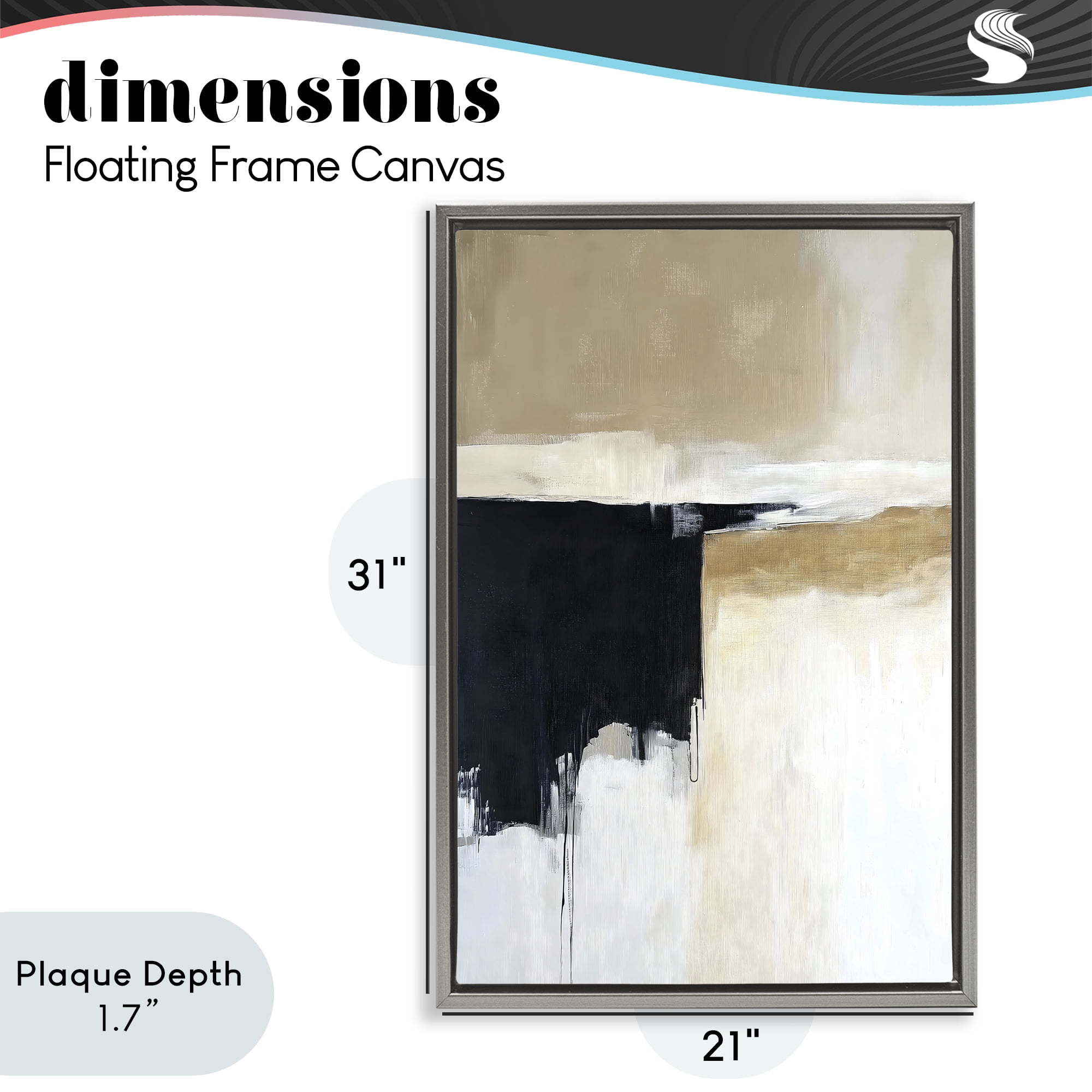 Stupell Industries Desert Shades Muted Neutrals Gray Framed Floater Canvas Wall Art, design by Gina Kelly