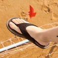 thumbnail image 2 of HNMKIU Flip Flops for Men Summer Massage Breathable Thong Sandals Outdoor Casual Comfortable Beach Slides for Walking Mens Slippers Coffee,9, 2 of 8