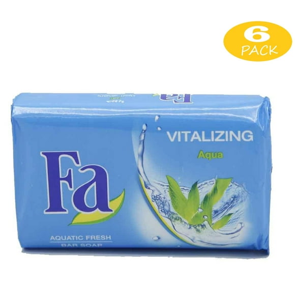 Fa Bar Soap, Vitalizing Aqua, 125g/4.2oz - Pack of 6