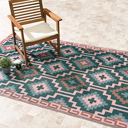 Outdoor Rug Waterproof, Fade Resistant, CreaseFree, Reversible
