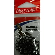 Eagle Claw Fishing Tackle, BBS123 Barrel Swivel, Black, Size 3