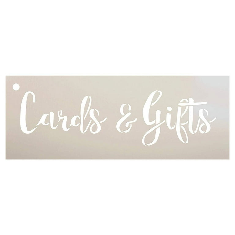 Wedding Sign Word - Cards & Gifts - Rustic Script Stencil by StudioR12 Reusable Mylar Template Use to Paint Wood Signs - Pallets - Pillows - DIY Wedding Decor - Select Size 18 wedding-sign-word-cards-gifts-rustic-script-stencil-by-studior12-reusable-mylar-template-use-to-paint-wood-signs-pallets-pillows-diy-wedding-decor-select-size-18-x-6-walmart-com