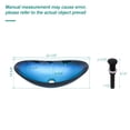 thumbnail image 4 of 21.5 in  Artistic Tempered Glass Blue Bathroom   Vessel Sink with Pop-up Drain, 4 of 5