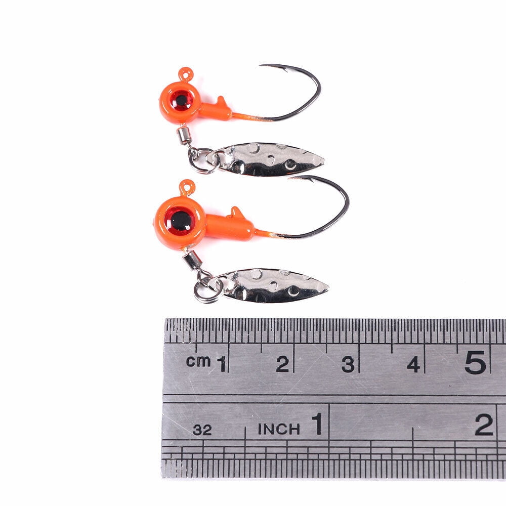 50pcs/box Spoon Lead Jig Head Fishing Hooks Crappie Lure Bait Kit Tackle Set USA