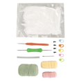 thumbnail image 1 of Beginner Crochet Kit, Crochet Kit 3 Rolls Yarn Green Dinosaur Shape  For Starter, 1 of 8