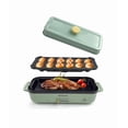 thumbnail image 1 of Plancha eléctrica multifuncional HeHoGoGo, sartén eléctrica antiadherente para hornear con 2 sartenes intercambiables, máquina para hacer takoyaki, pastel pop, parrilla para hacer filetes fritos, 1 of 4