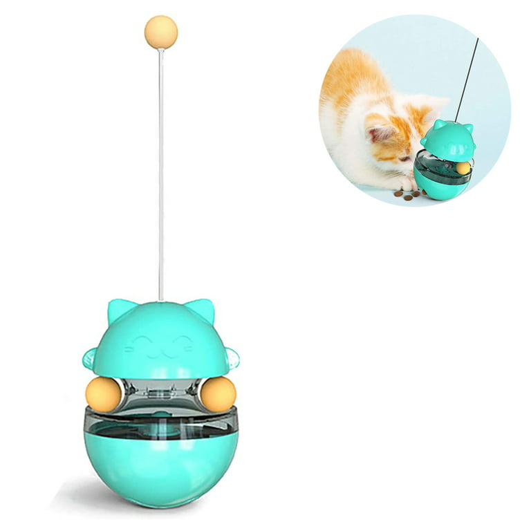 Interactive Cat Tumbler Toy Treat Food Dispenser Toys with Rolling