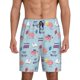 thumbnail image 1 of Balery Brain Training Pantalones cortos de pijama de punto de algodón para hombre con cinturilla y bolsillos-4X-Large, 1 of 6
